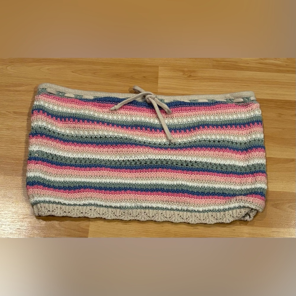 Hollister Y2K Beige Knit Tube Top‎